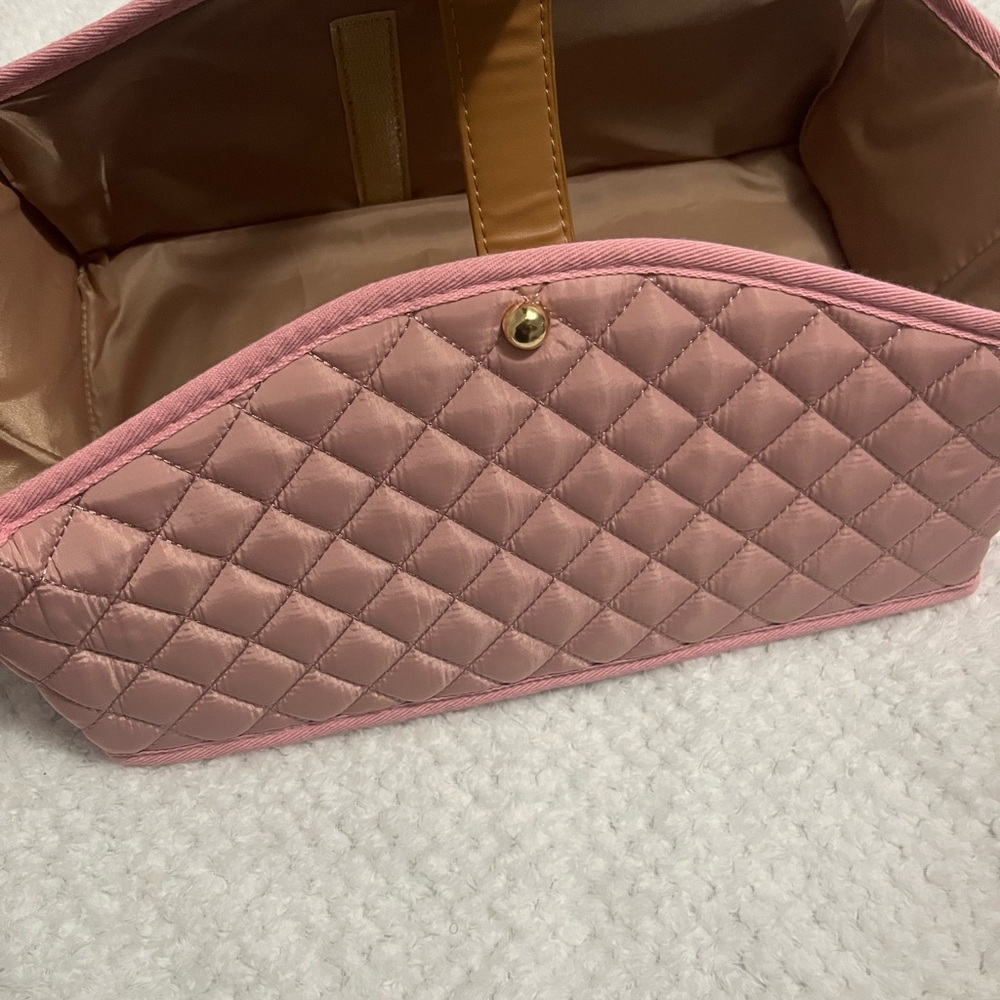 Elegant Pink Quilted Women's Bag